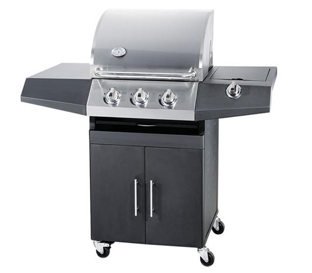 NS-LP03 3 Main Burnr With 1 Side Burner Coating Body Gas Grill BBQ