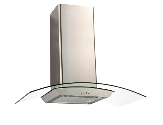 90CM Range Hood Stainless Steel Body With Tempered Glass