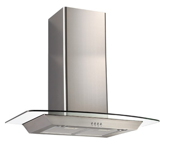 90CM Range Hood Stainless Steel Body With Tempered Glass